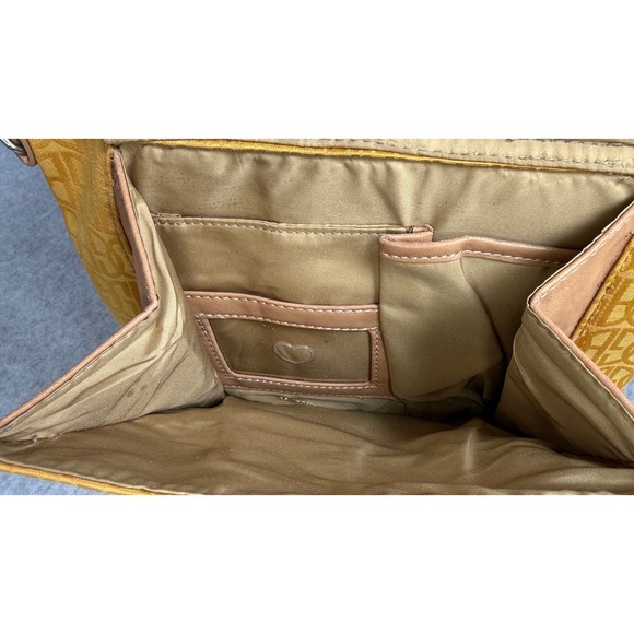 Giani Bernini Crossbody Bag Yellow Monogram Print Pocketbook Purse - Picture 10 of 13